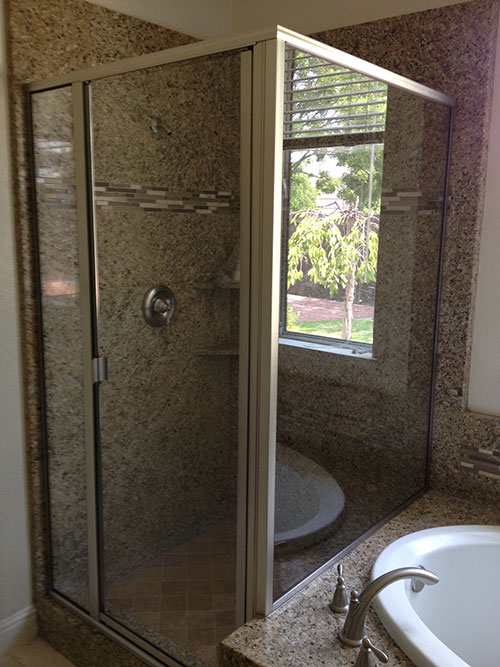 Custom Framed Shower Door in Sacramento